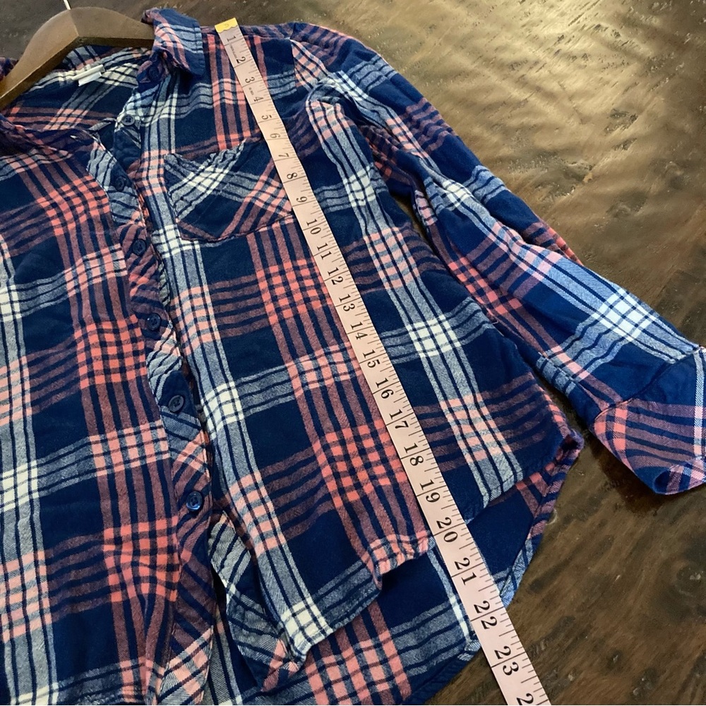 Blue and Pink Plaid Button Down Shirt Size XS - Picture 5 of 7